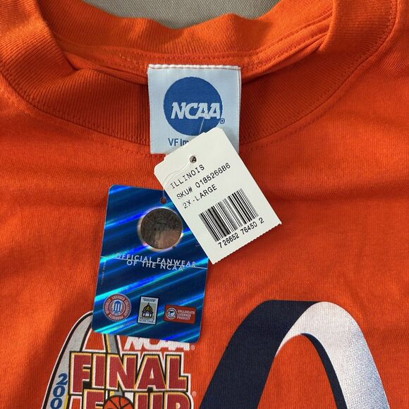 NWT VINTAGE MARCH MADNESS Fighting Illini 2005 2X TShirt March Towards The Arch - Picture 3 of 6
